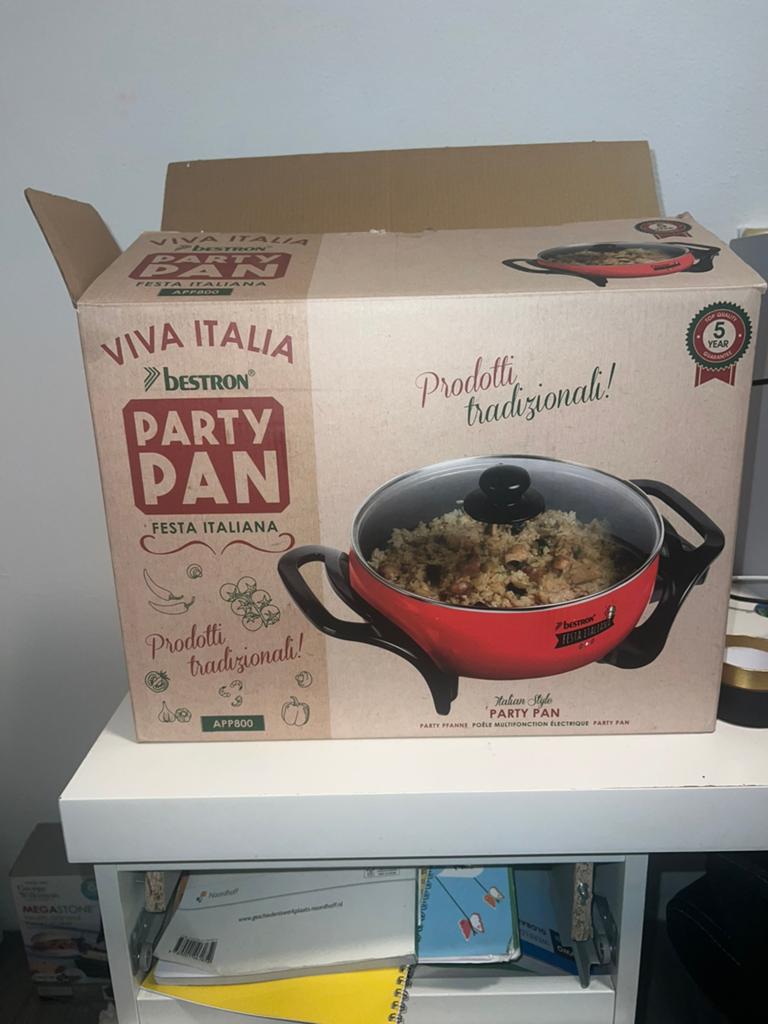 VIVA ITALIA Bestron Party Pan, Ophalen of Verzenden, Nieuw