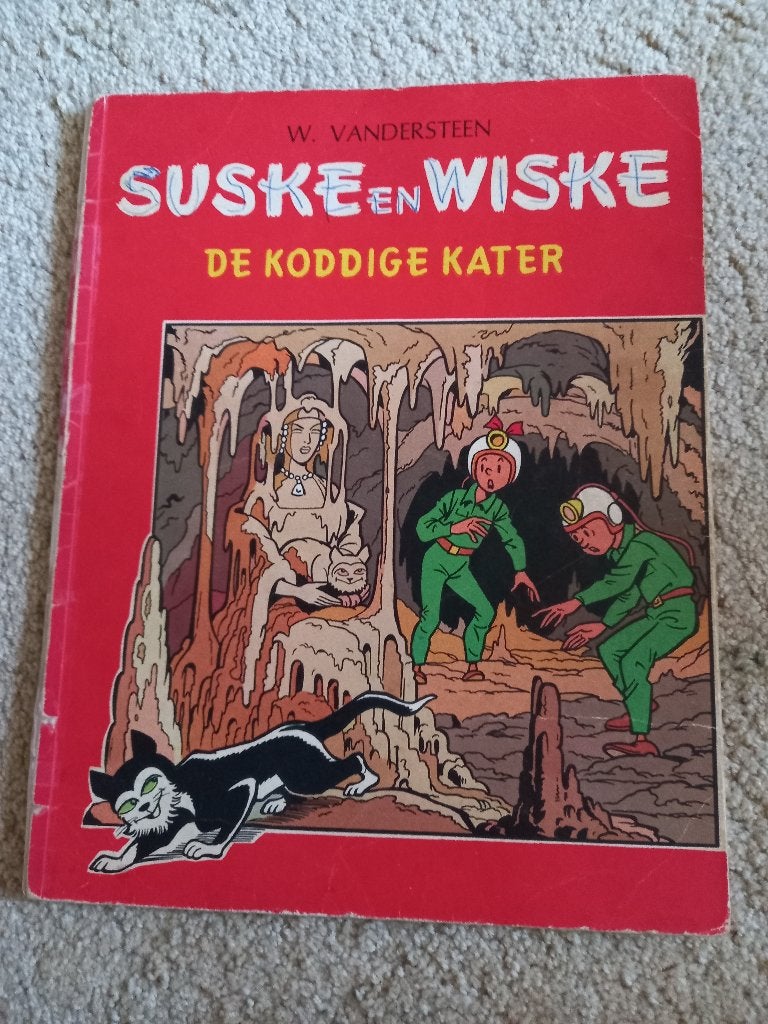 Suske en Wiske TG Gelijk 2 kleur1 - De koddige kater 1e druk, Gelezen, Willy van der Steen., Eén stripboek, Ophalen of Verzenden