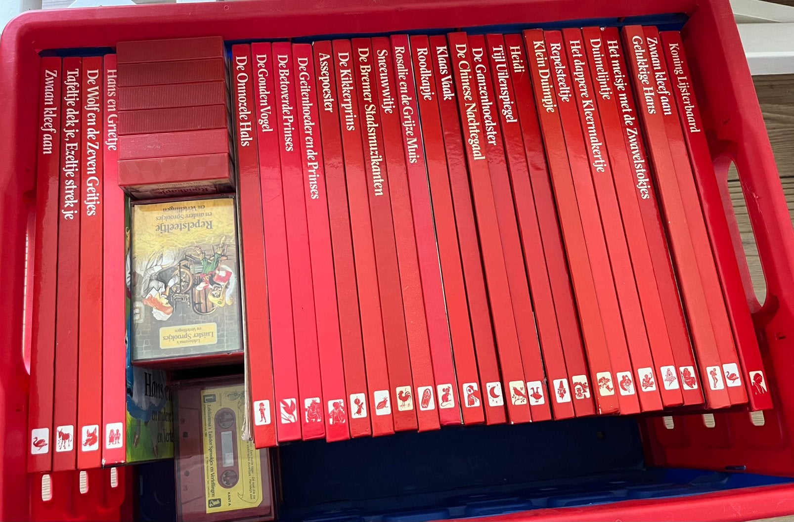 Krat vol Lekturama luisterboeken / meeleesboeken - sprookjes, Ophalen, Gelezen