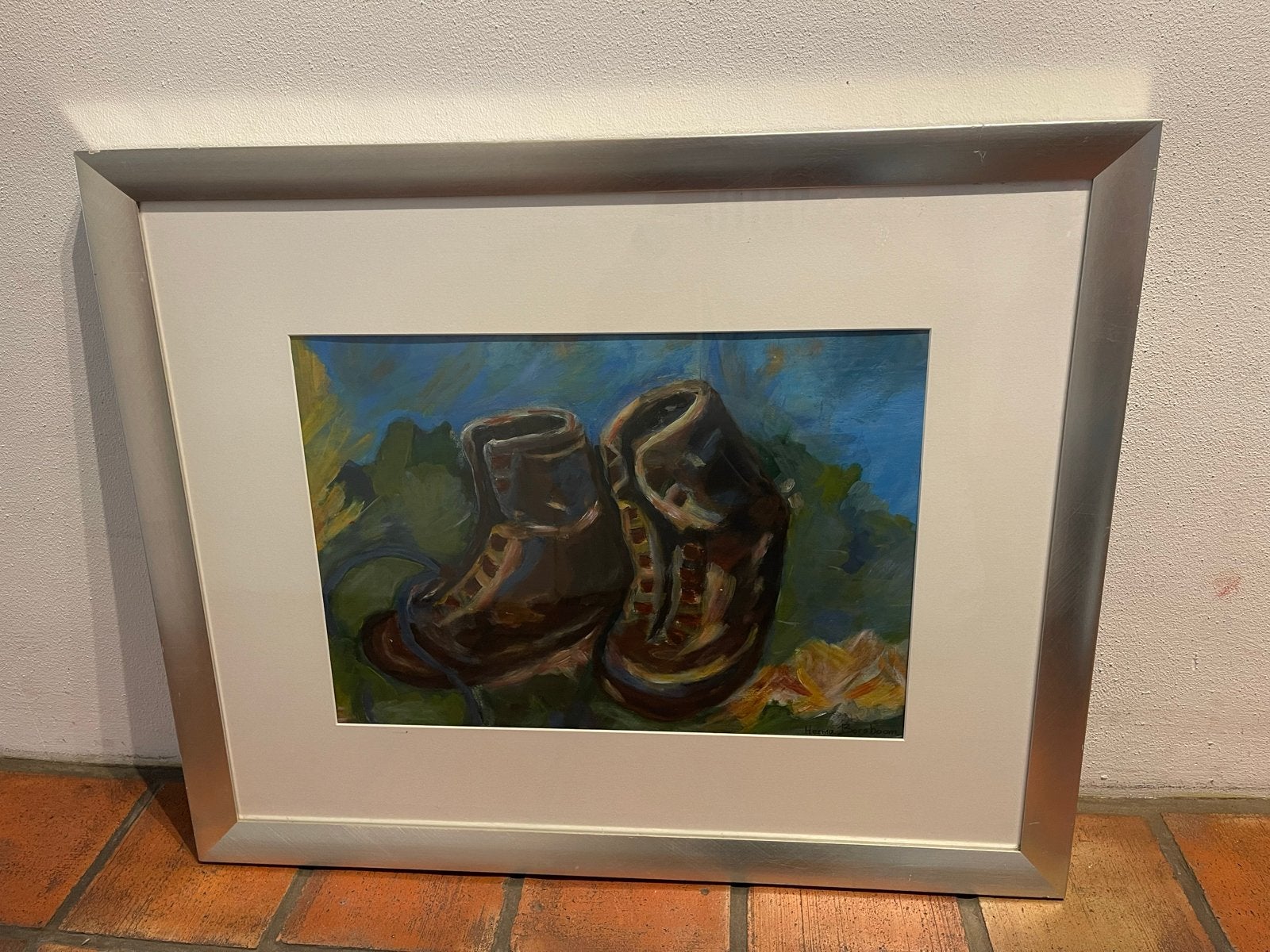 Acryl Schilderij 'Schoenen' door Herma Borsboom (85x65cm), Ophalen, Acrylverf, Doek, Klassiek