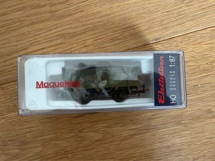 Electrotren 1990 wagen X met kolen garita Maquetren patina, Overige merken, Gelijkstroom, Wagon, Ophalen of Verzenden