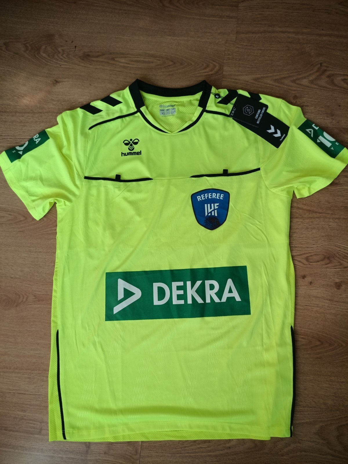 Hummel IHF Scheidsrechtersshirt - Maat M, Maat 48/50 (M), Geel, Nieuw, Ophalen of Verzenden