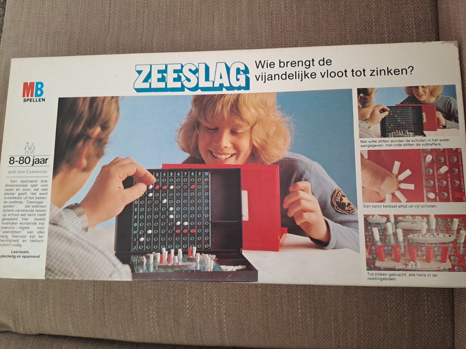 Zeeslag (Battleship) MB Spellen - Klassiek bordspel, Ophalen, Gebruikt, MB Milton Bradley Spellen, Een of twee spelers