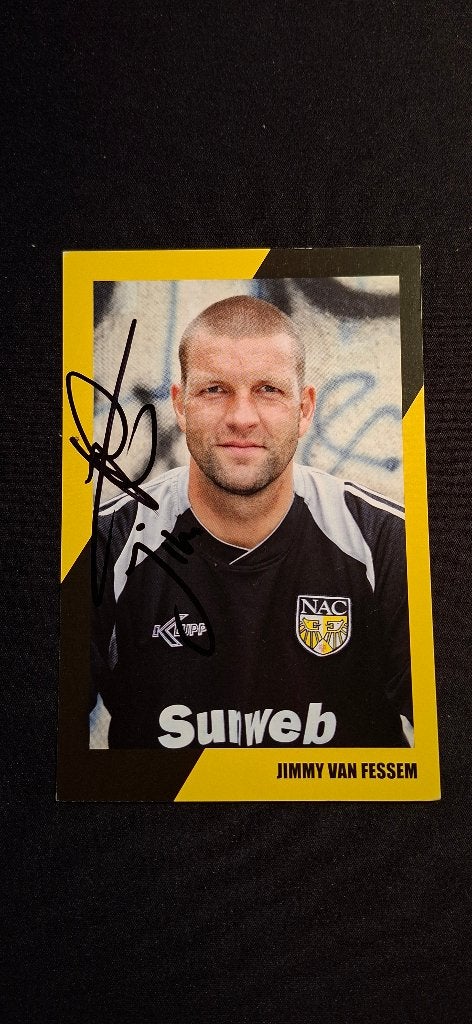 Spelerskaart met handtekening; Jimmy van Fessem # NAC Breda, Ophalen of Verzenden, Nieuw, NAC Breda, Spelerskaart