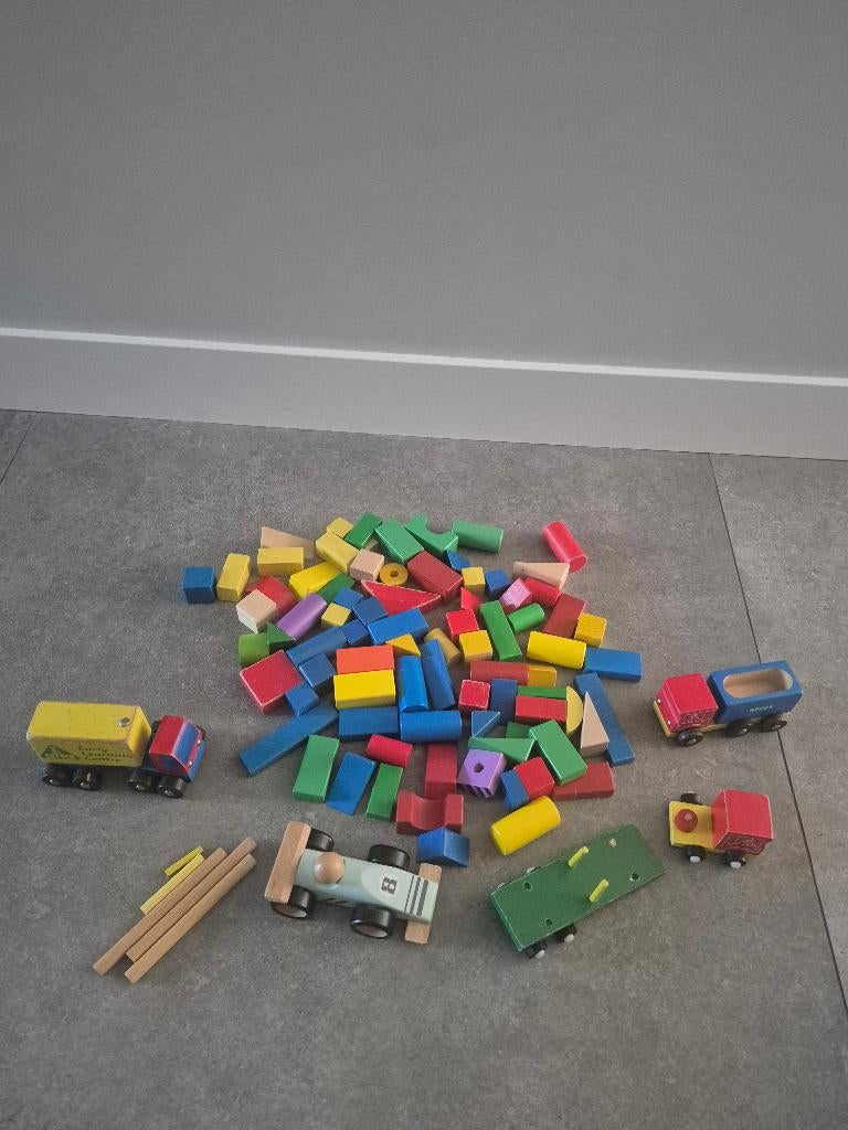 Houten blokken set, Kinderen en Baby's, Speelgoed | Houten speelgoed, Ophalen of Verzenden, Gebruikt, Overige typen