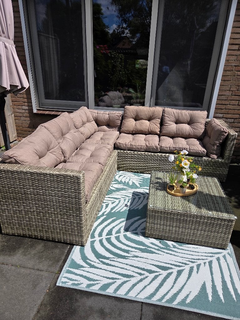 Loungeset, Tuin en Terras, Tuinsets en Loungesets, Ophalen, 5 zitplaatsen, Gebruikt, Bank