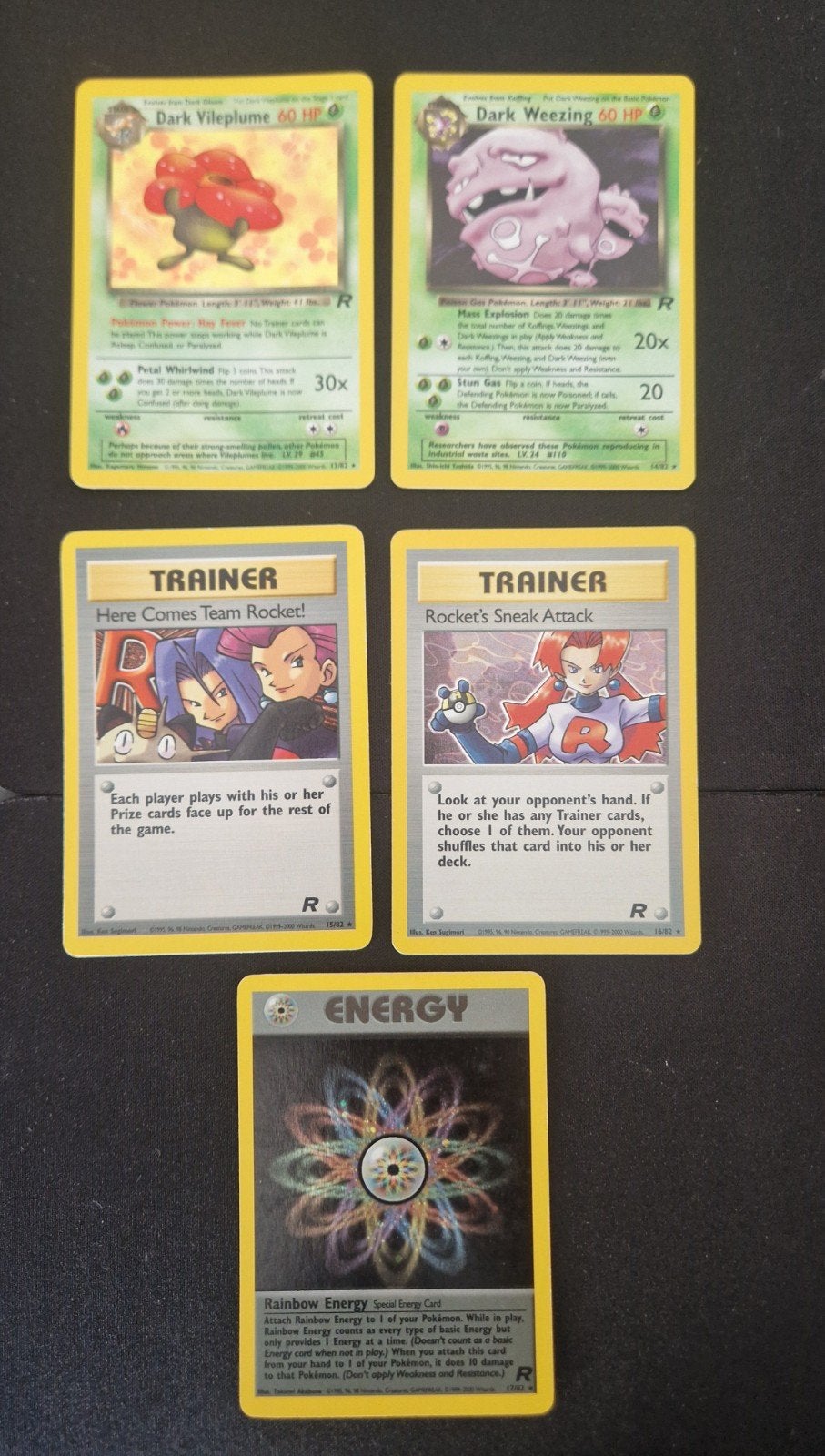 Team Rocket Pokémon holo kaarten. Tcg Wotc Weezing 13 tm 17, Ophalen of Verzenden, Zo goed als nieuw, Meerdere kaarten, Foil