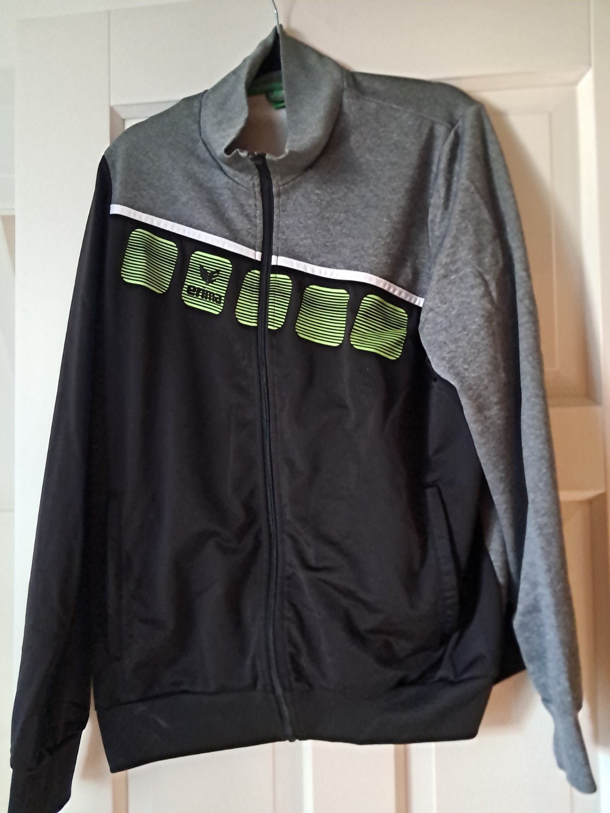 Erima trainingspak - zwart/grijs met neon accenten, Maat 52/54 (L), Erima, Zwart, Ophalen of Verzenden