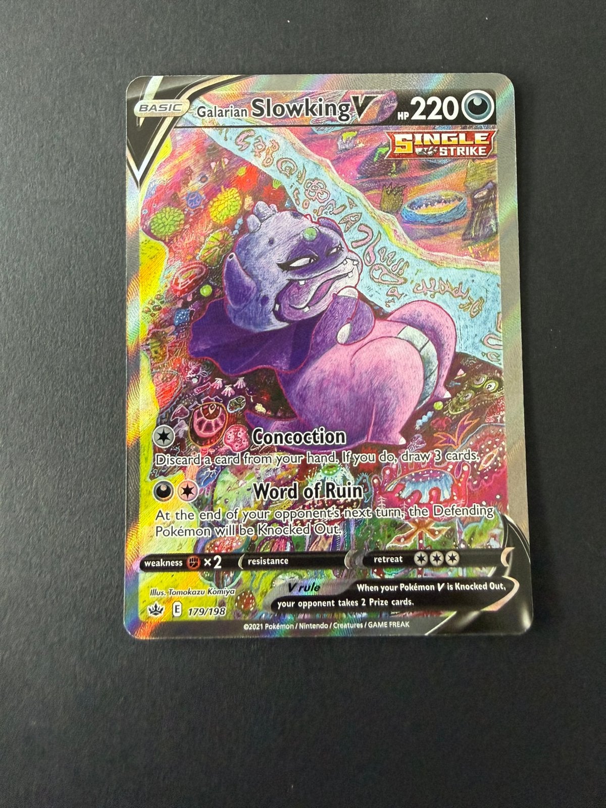 Chilling Reign 179/198 Galarian Slowking V, Hobby en Vrije tijd, Verzamelkaartspellen | Pokémon, Ophalen of Verzenden, Nieuw, Losse kaart