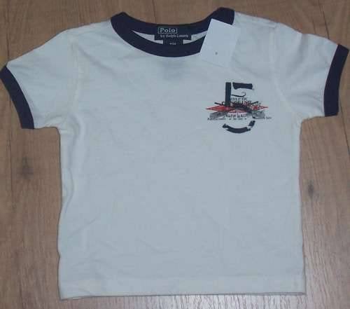 Maat 74 Wit Ralph Lauren t-shirt NIEUW (5540), Nieuw, Ophalen of Verzenden, Jongetje, Ralph Lauren