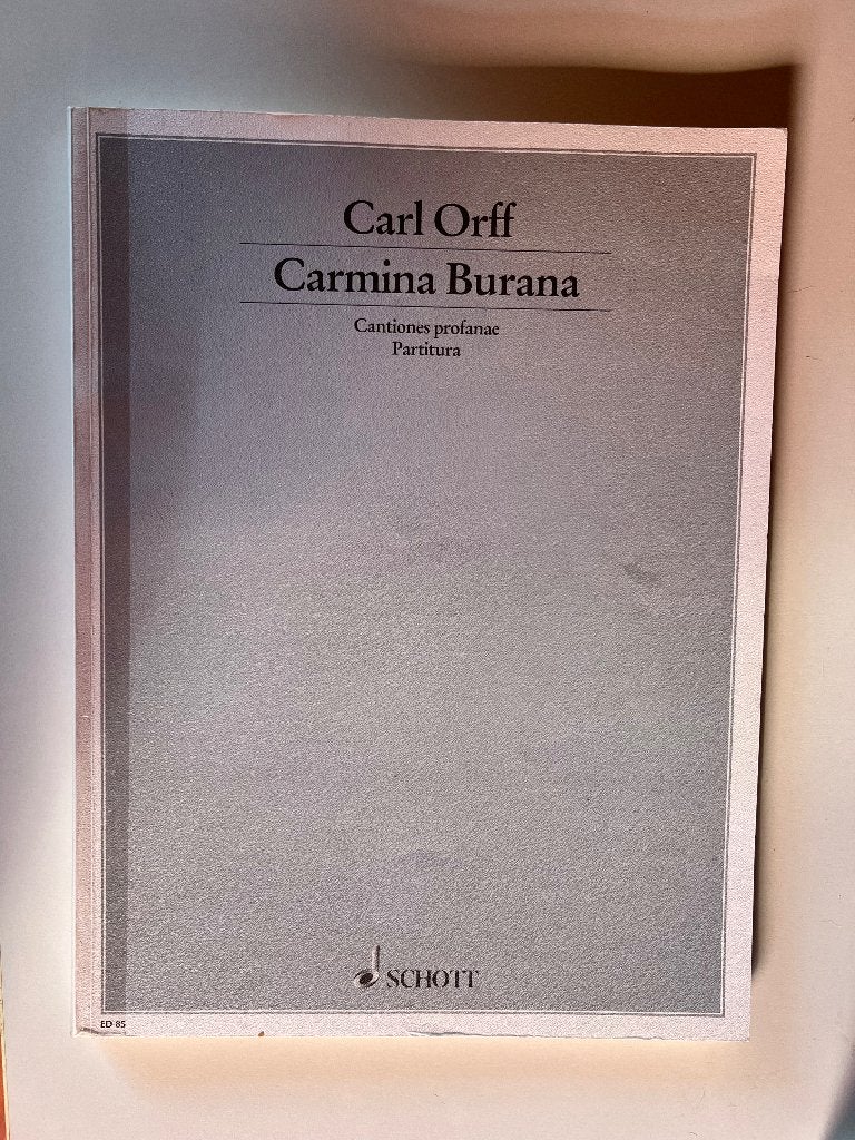 Carl Orff Carmina Burana Cantiones profanae Partitura, Klassiek, Ophalen of Verzenden, Artiest of Componist, Piano