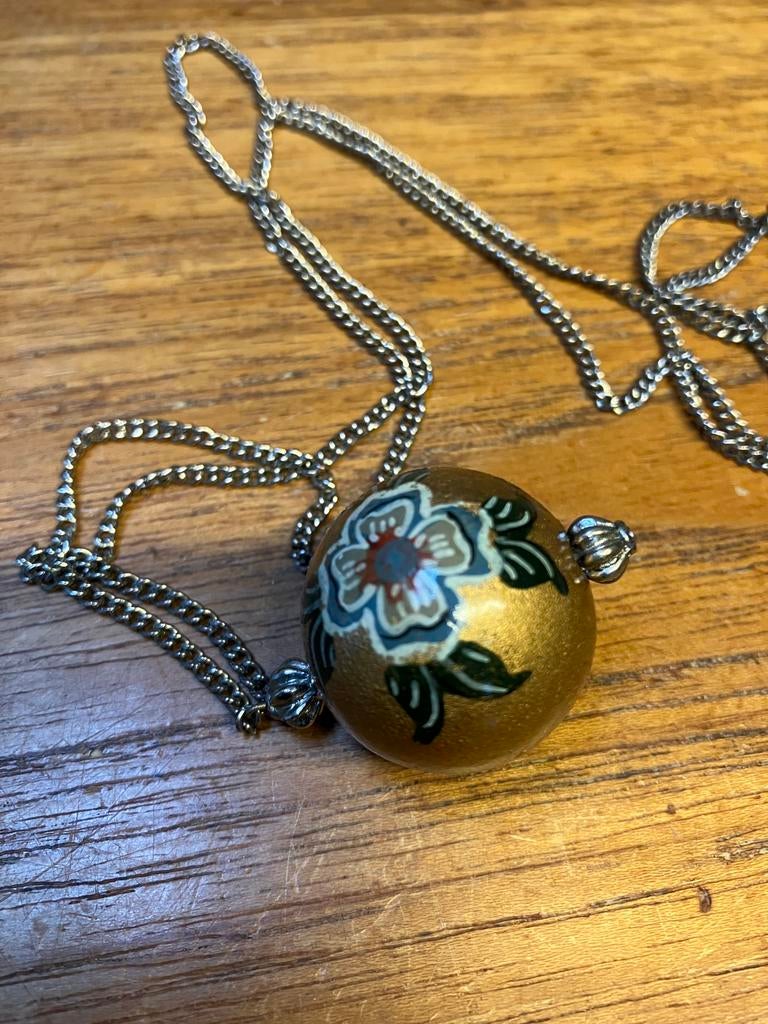 Mooie ketting hand gemaakt, Sieraden, Tassen en Uiterlijk, Kettinghangers, Ophalen of Verzenden, Zo goed als nieuw, Zilver, Overige materialen