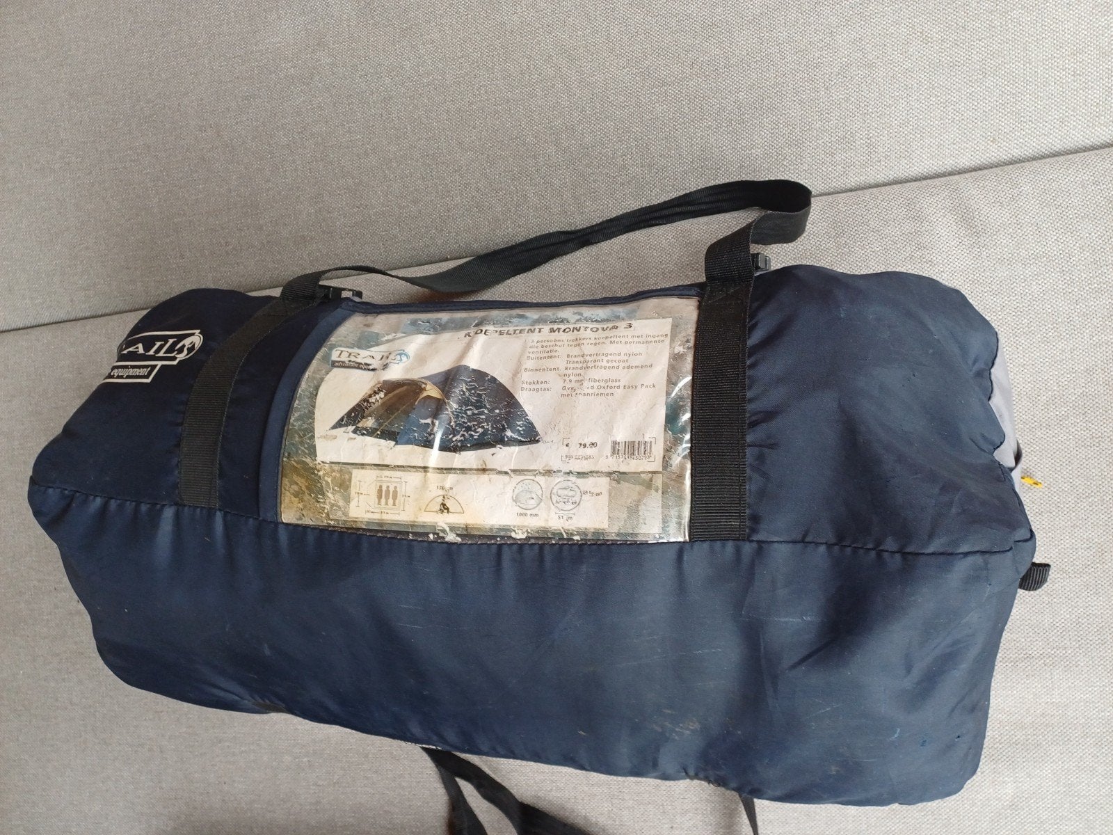 Trail 42 Montova 3 persoons tent, Caravans en Kamperen, Tenten, Ophalen, Gebruikt, Tot en met 3