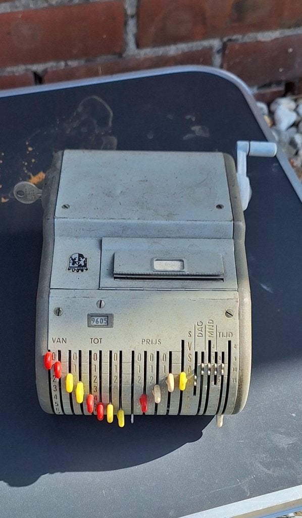 Beckson NZH Kaartjesautomaat - Vintage Bus Ticket Machine, Ophalen of Verzenden, Gebruikt, Auto's