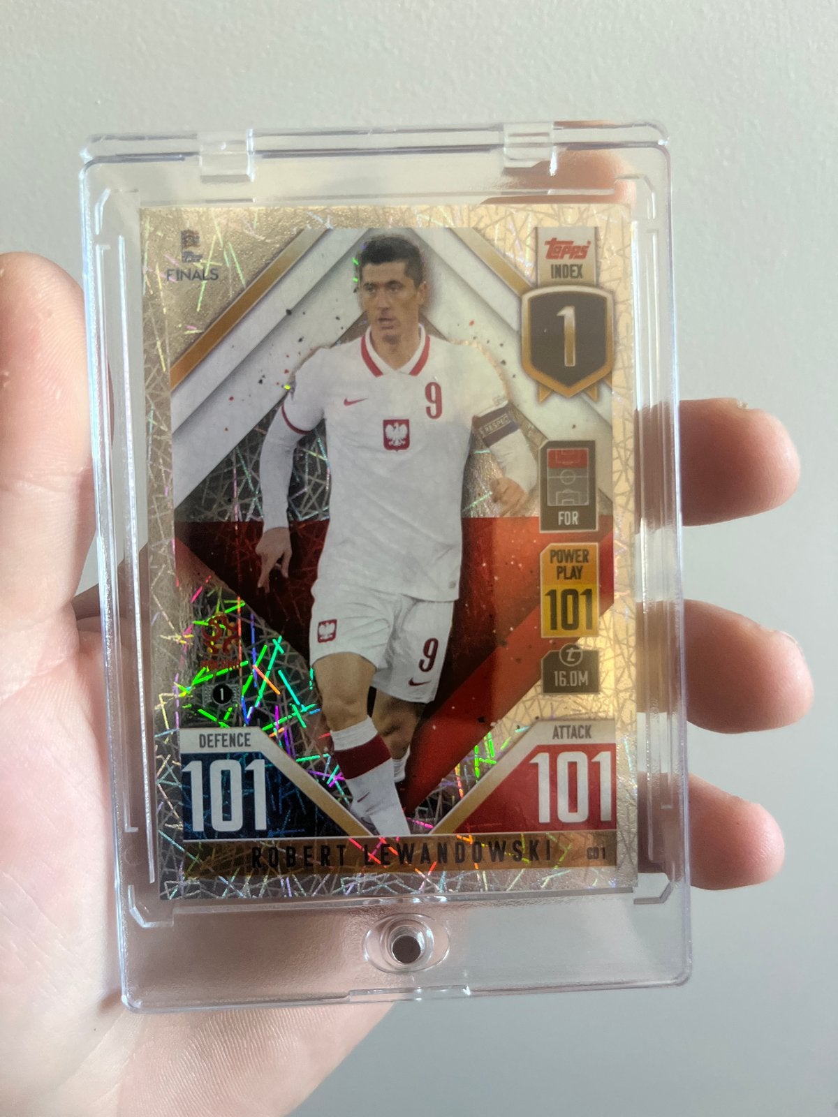 Topps Match Attax 101 Robert Lewandowski Spelerskaart, Ophalen of Verzenden, Zo goed als nieuw, Buitenlandse clubs, Spelerskaart
