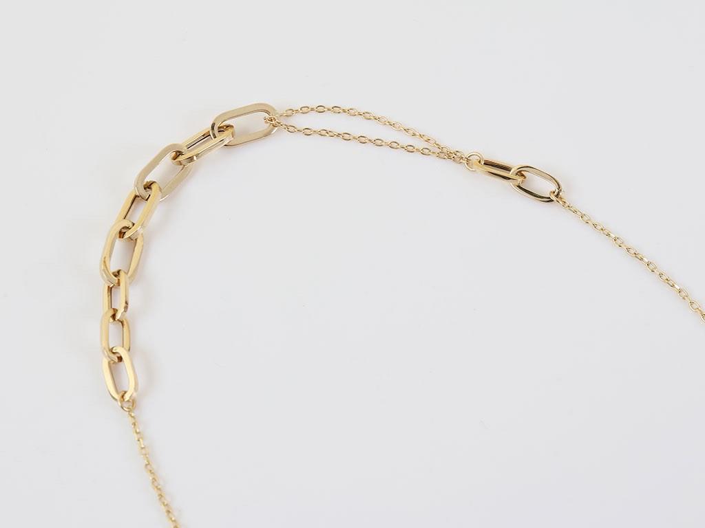 14 Karaat Gouden Dames Ketting Paperclip, Ophalen, Zo goed als nieuw, Goud, Goud