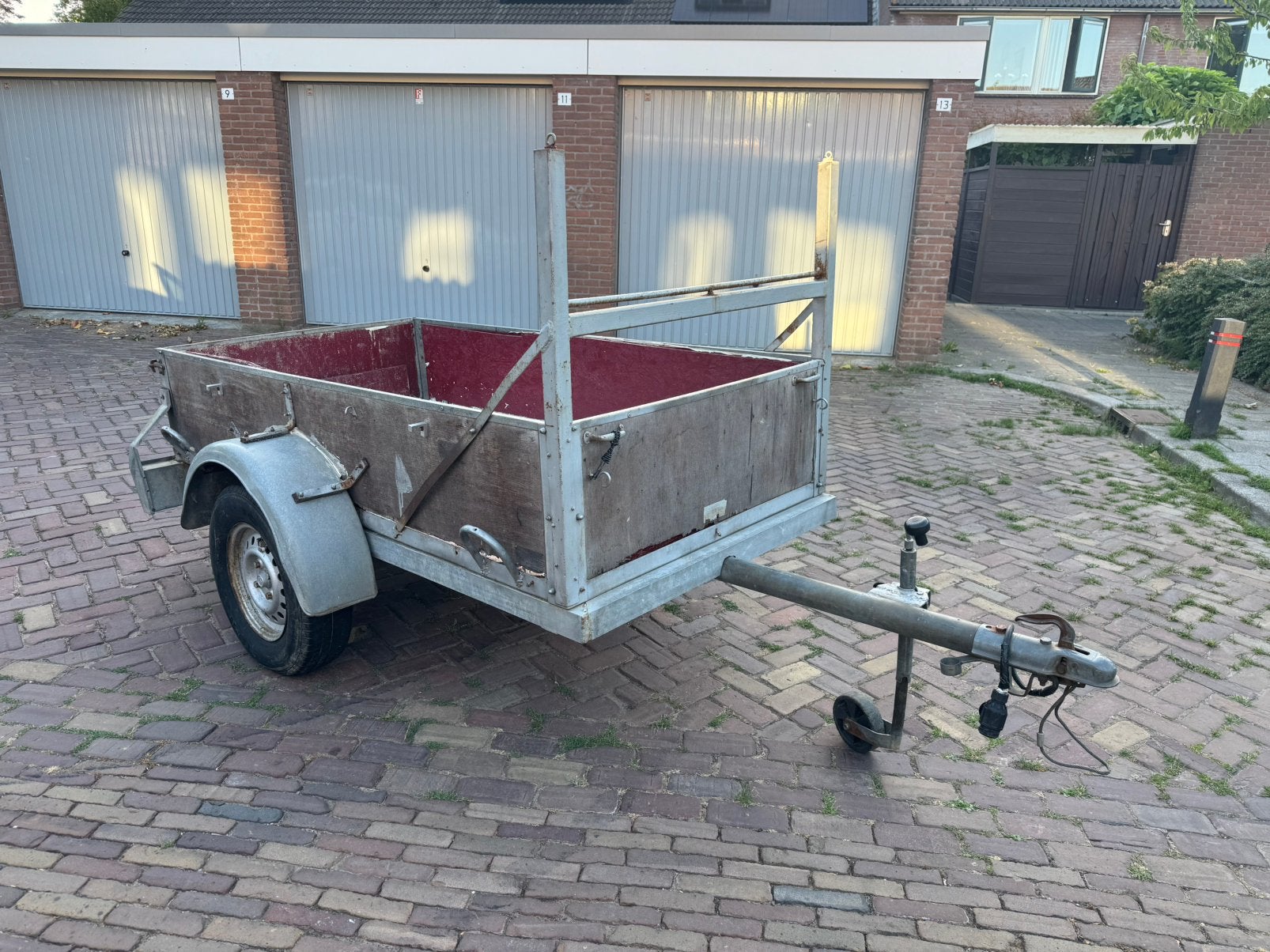 Aanhanger trekwagen 1 as, Ophalen, Gebruikt