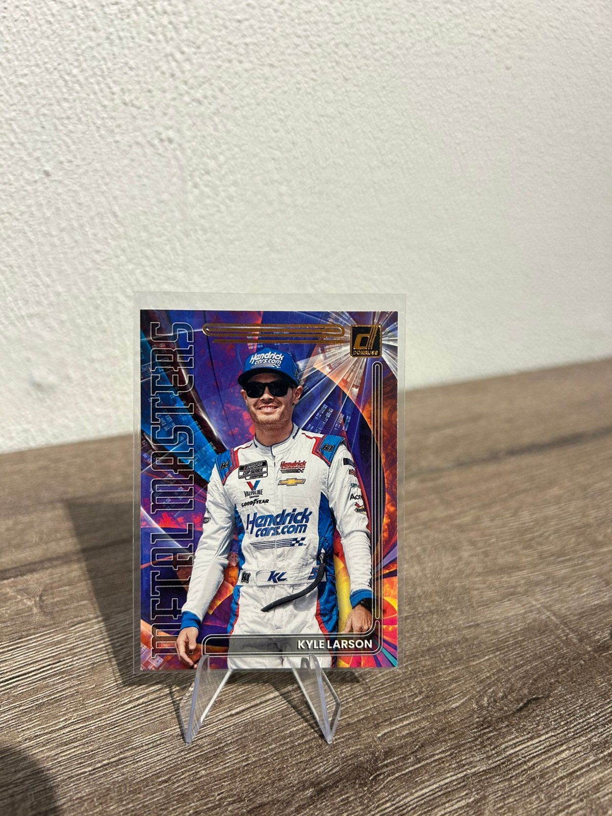 Kyle Larson 2023 Panini Donruss Racing #MM3 Metal Masters, Ophalen of Verzenden, Zo goed als nieuw, Buitenlandse clubs, Poster, Plaatje of Sticker