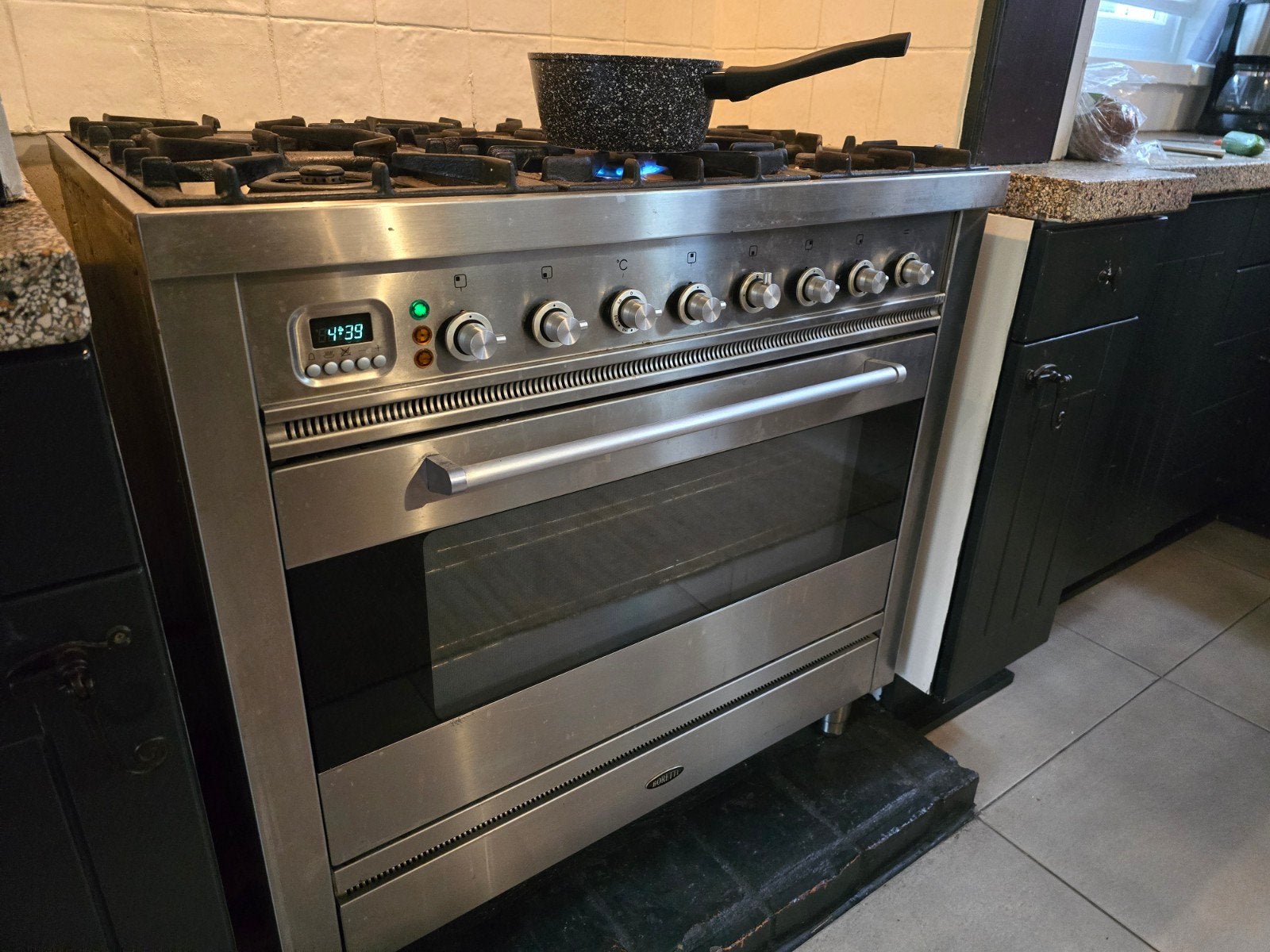 Boretti Fornuis met Gas Kookplaat en Oven, Ophalen, Gebruikt, 60 cm of meer, Gas