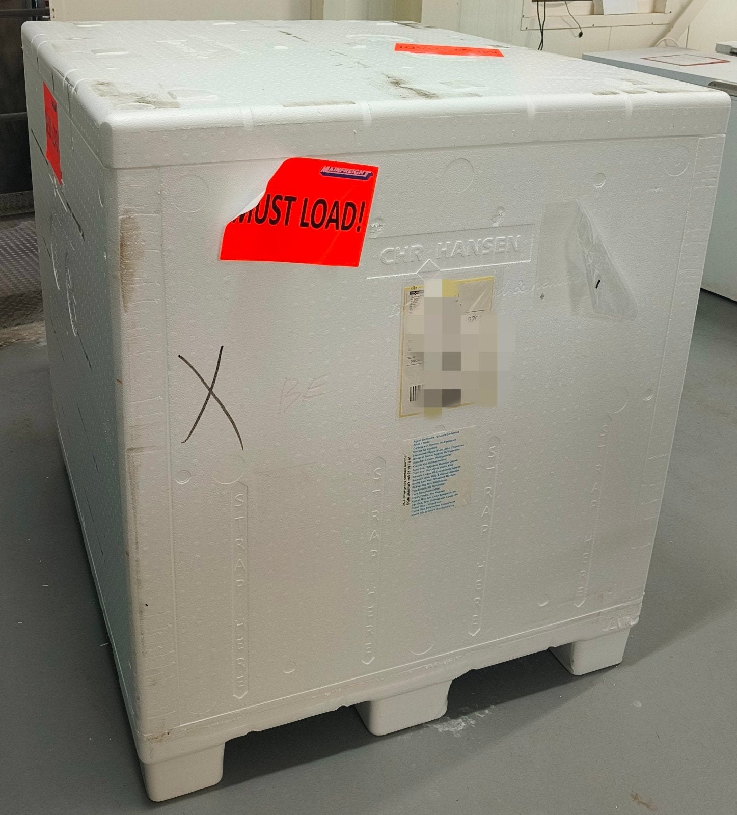 Grote EPS isolatiebox met palletvoet, Ophalen