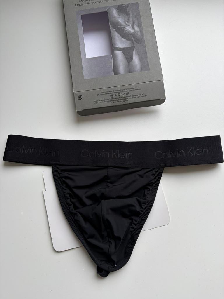 Calvin Klein Microfiber Thong, Kleding | Heren, Ondergoed, Verzenden, Zwart, Slip