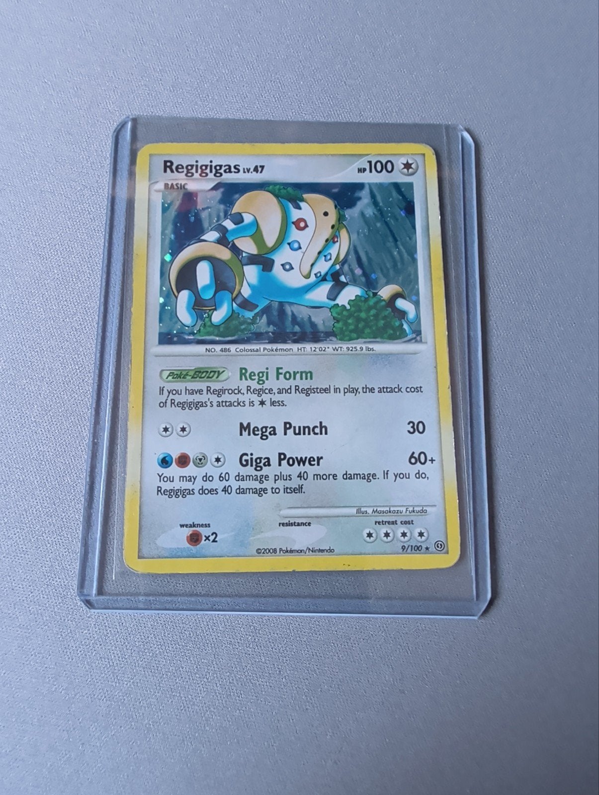Pokémon Kaart Regigigas LV.47 (2008) - LP Conditie, Ophalen of Verzenden, Gebruikt, Losse kaart