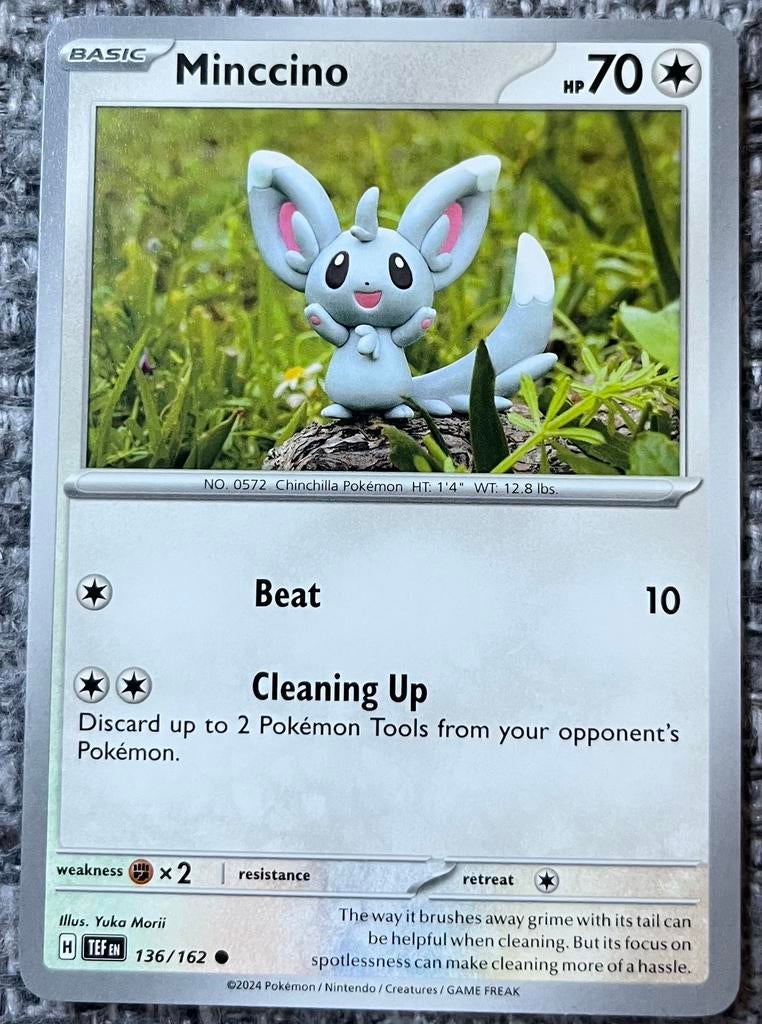 Pokémonkaart van Minccino (572) • Temporal Forces (136/162), Verzenden, Nieuw, Losse kaart
