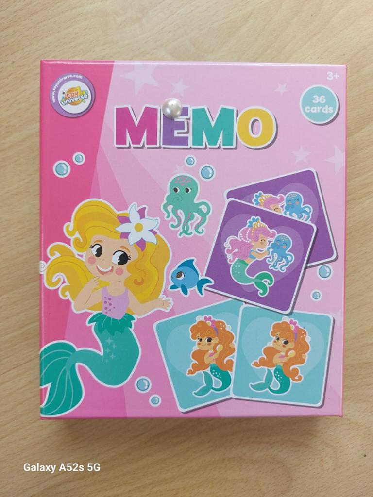 Zeemeermin Memorie Spel, 36 Kaarten, Ophalen of Verzenden, 10 tot 50 stukjes, Zo goed als nieuw