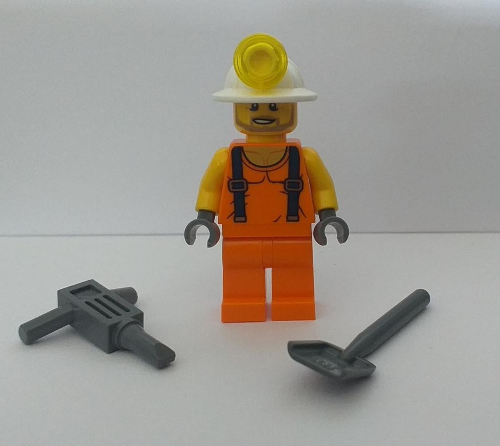 NIEUW lego city poppetje minifig BOUWVAKKER + TOEBEHOREN NR1, City, Lego, Nieuw, Ophalen of Verzenden