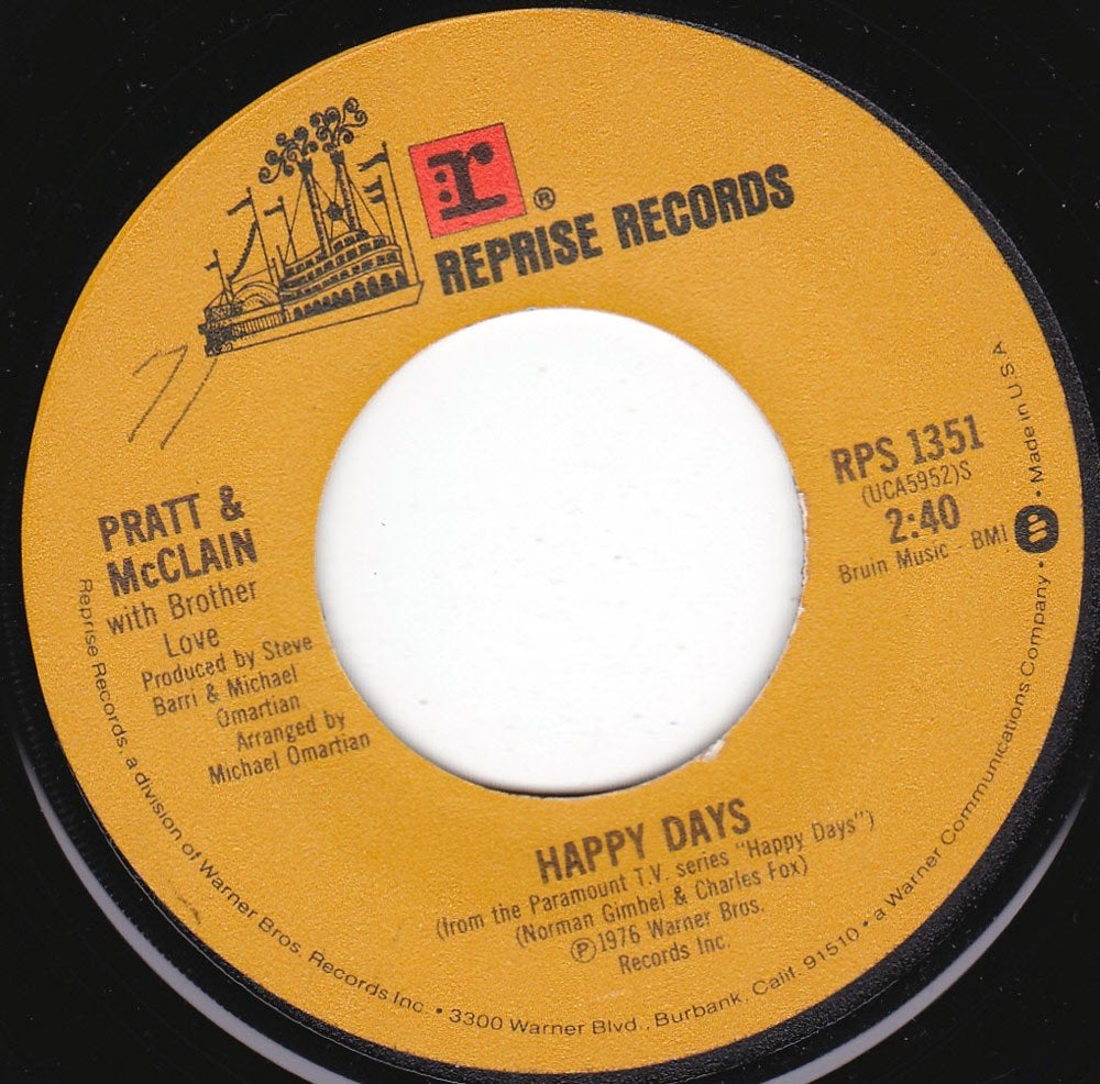 Pratt & McClain - Happy Days 7", Verzenden, Zo goed als nieuw, 7 inch, Pop