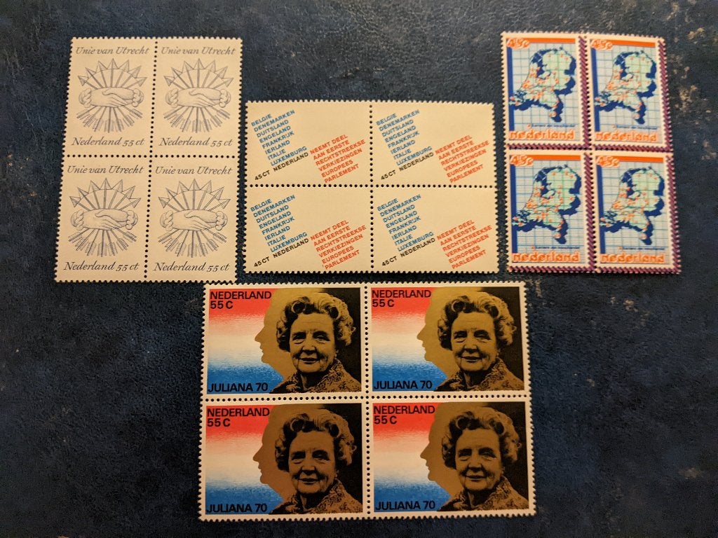NL 1979; KAVEL 4 blokken van 4 LEES, Postzegels en Munten, Ophalen of Verzenden, Na 1940, Postfris