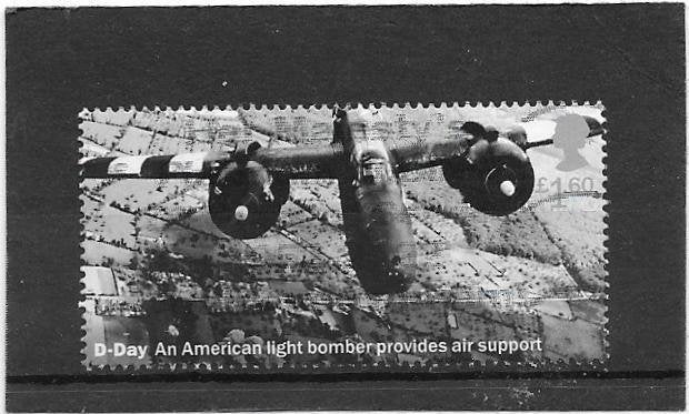 Engeland 2019 D-Day - American Havoc Light Bomber £1.60, Postzegels en Munten, Verzenden, Gestempeld