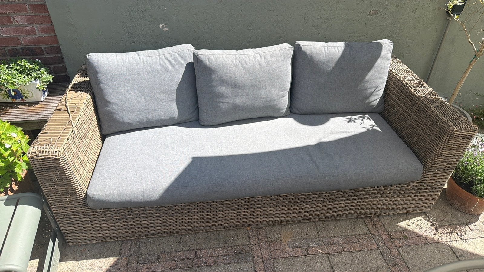 Loungebank, Ophalen, Gebruikt, Wicker