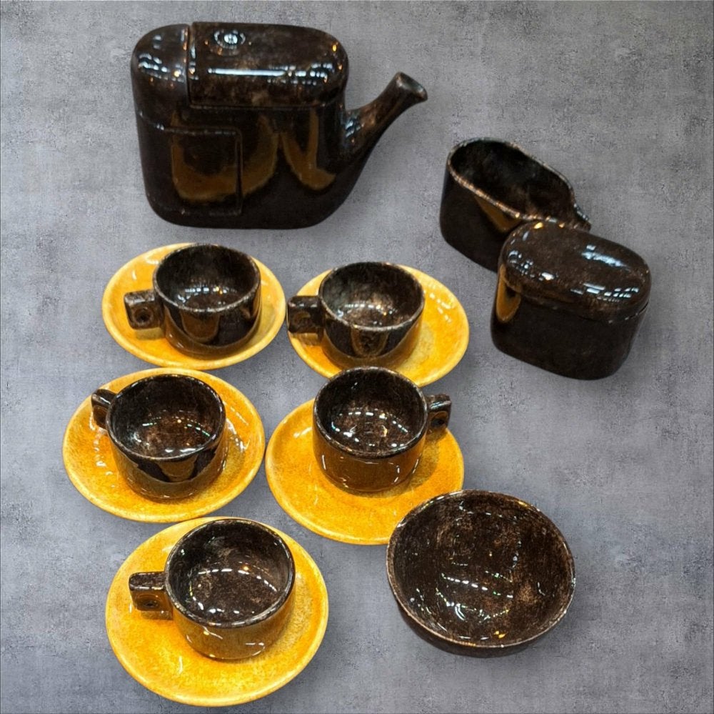 Vintage 70'r jaren design servies, gemerkt met Ibis Cunardo., Ophalen of Verzenden