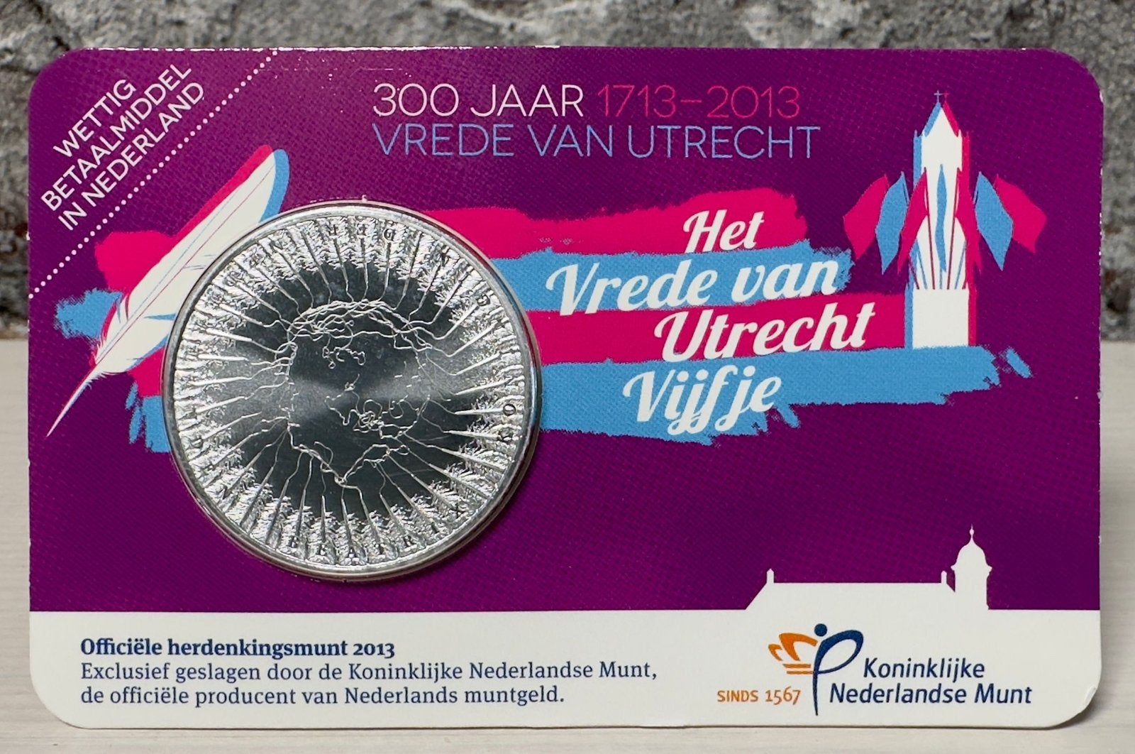 Het Vrede van Utrecht UNC Coincard, Postzegels en Munten, Munten | Nederland, Ophalen of Verzenden, Koningin Beatrix, Euro's