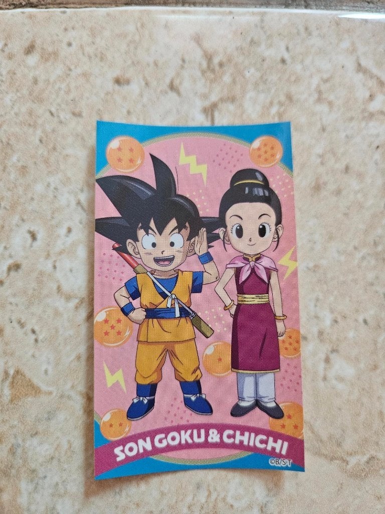sticker anime dragonball daima Chi Chi en Goku, Ophalen of Verzenden, Zo goed als nieuw, Film, Tv of Omroep