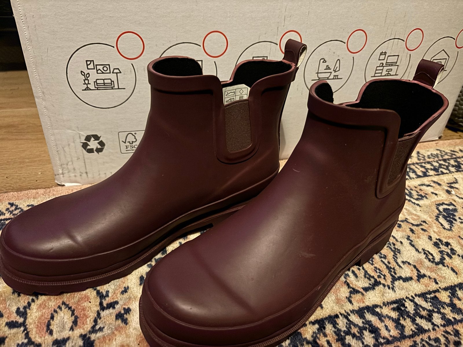 Kaplaarsjes HEMA bordeaux rood, Kleding | Dames, Nieuw, Ophalen of Verzenden, Regenlaarzen, Rood