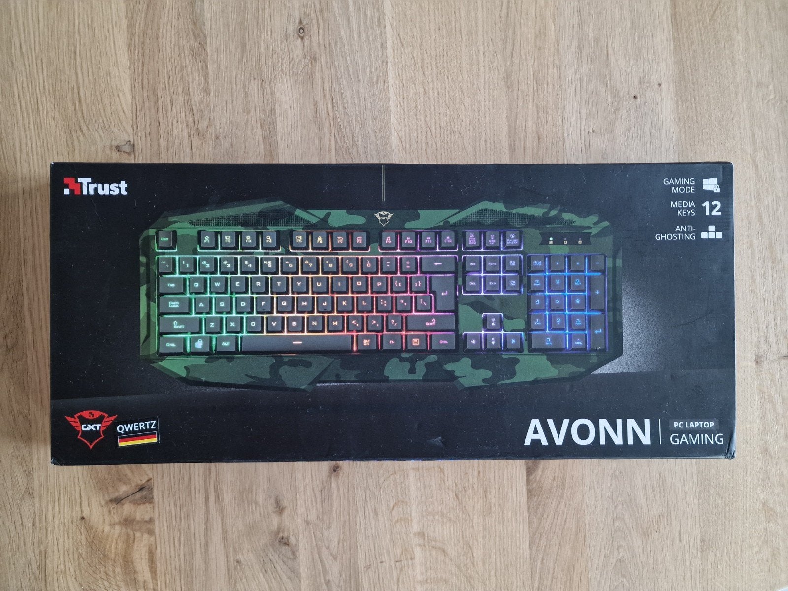 Trust Avonn Gaming Toetsenbord - QWERTZ - Nieuw in doos, Computers en Software, Nieuw, Ophalen of Verzenden, Trust, Qwerty