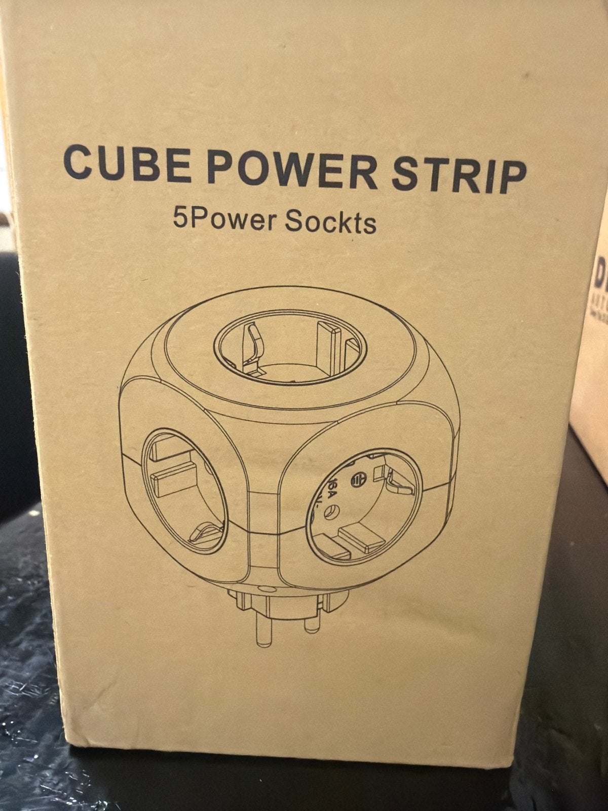 Verdeeldoos stekkerblok - Cube Power Strip 5 stopcontacten, Ophalen of Verzenden, Nieuw, Stekkerdoos