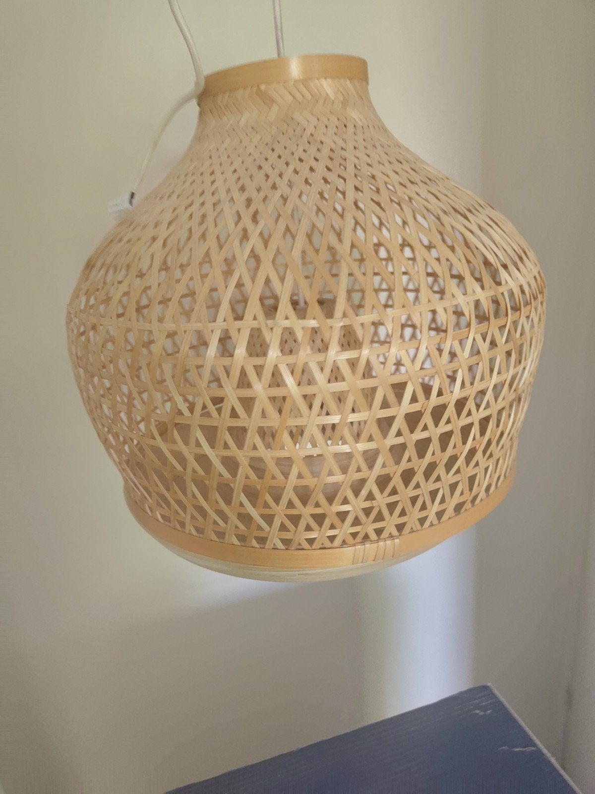IKEA misterhult hanglamp, Ophalen of Verzenden, Zo goed als nieuw, Natuurlijk materiaal, E27 (groot)