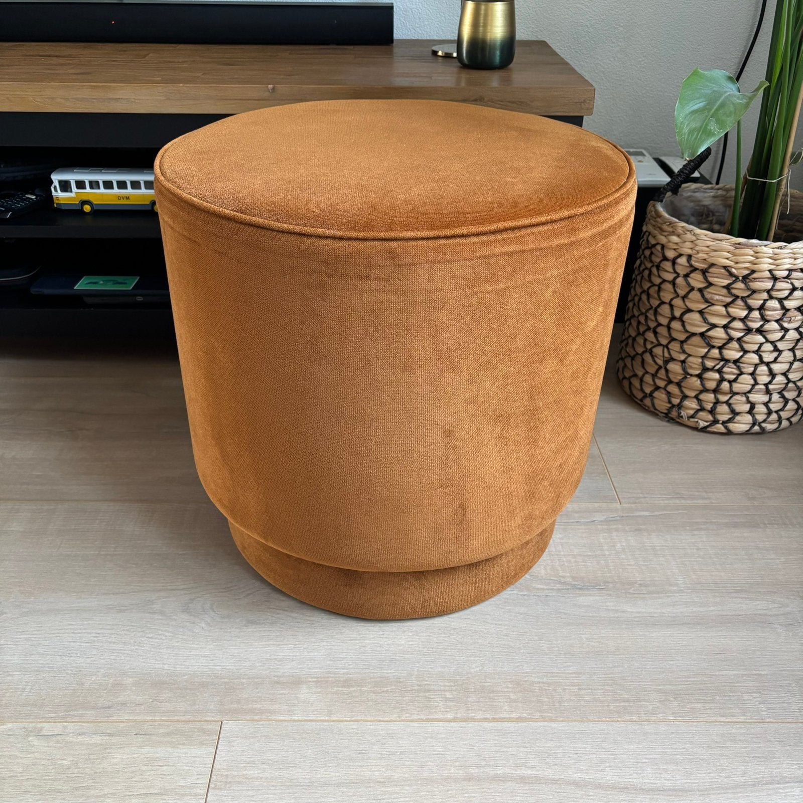 Zo goed als nieuwe poef, Ophalen, Minder dan 50 cm, Rond, Minder dan 50 cm