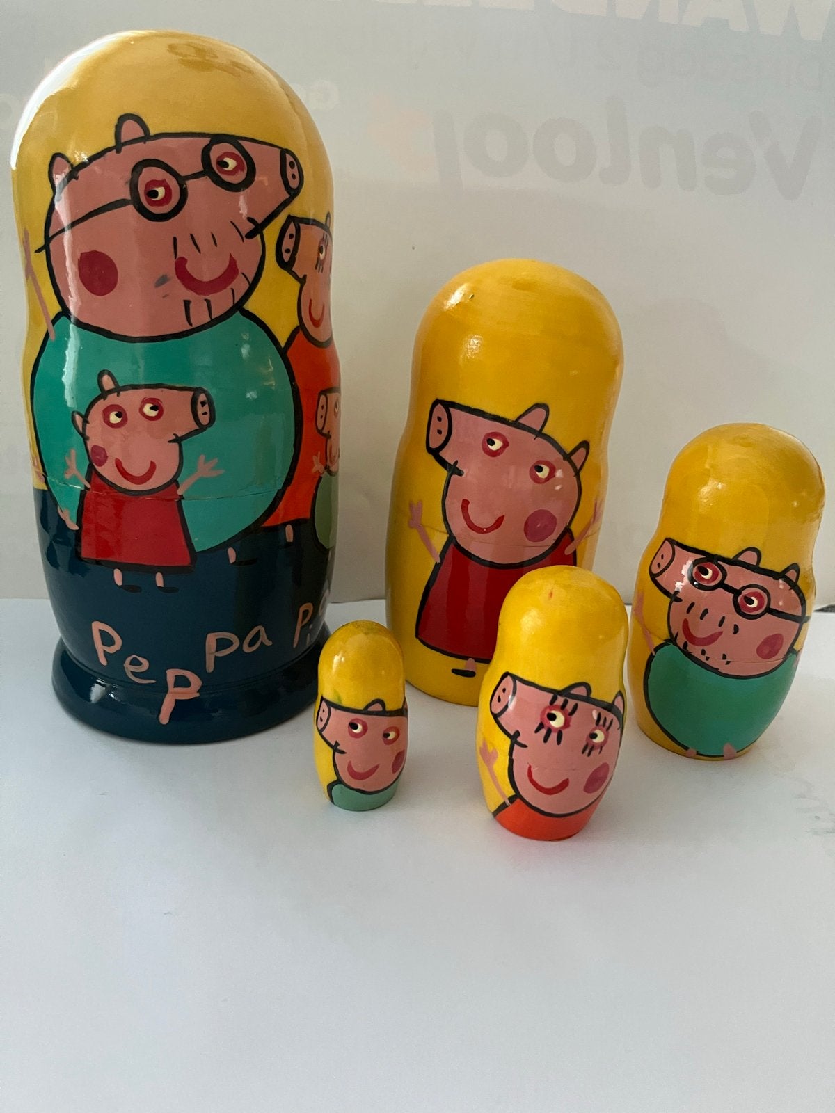 Peppa Pig Matroesjka Poppen Set - Uniek Speelgoed, Ophalen, Zo goed als nieuw