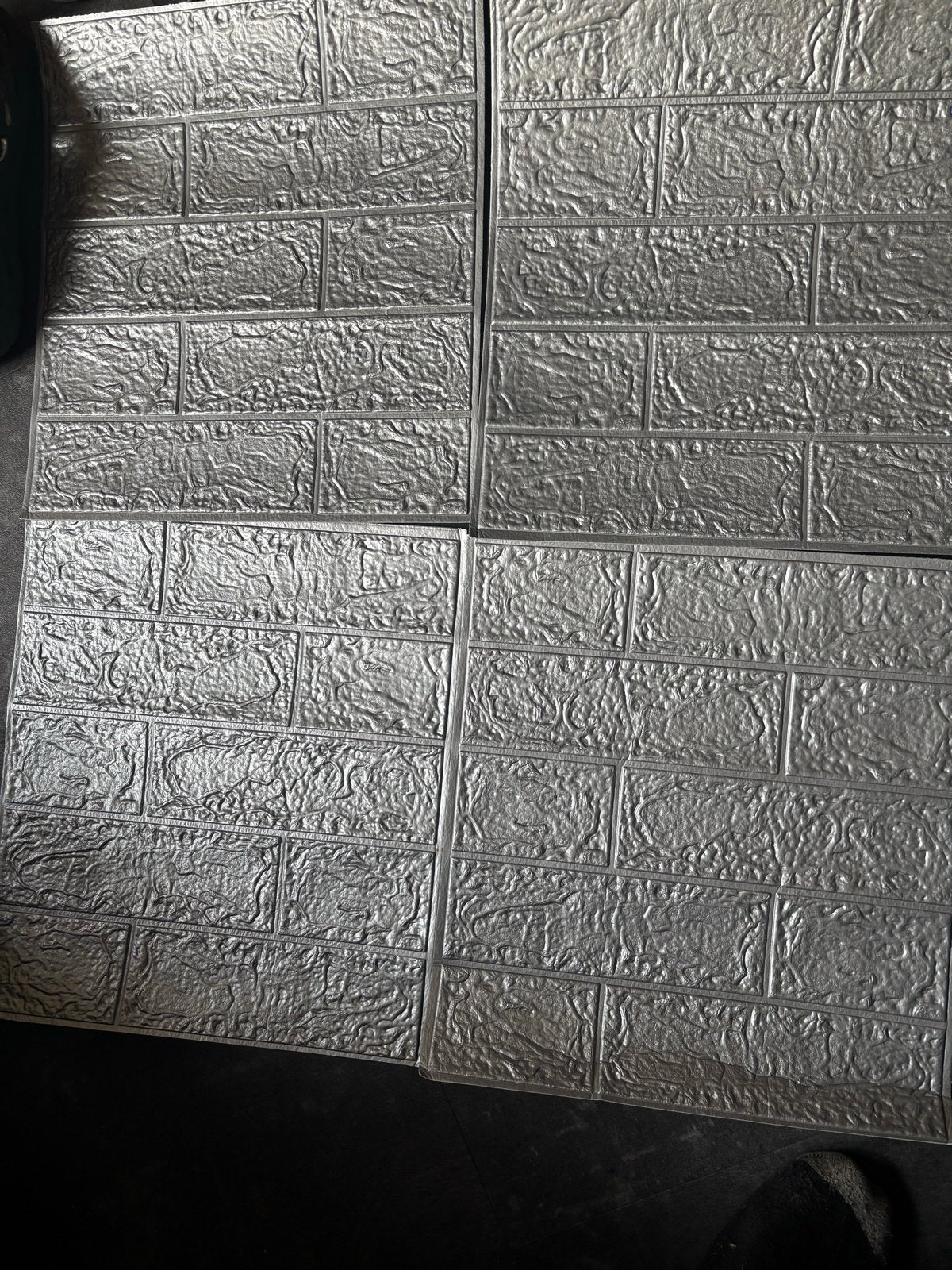 200 stuks 3D Zelfklevende Wandpanelen Steenlook Grijs, Overige materialen, Wandtegels, Nieuw, Ophalen of Verzenden