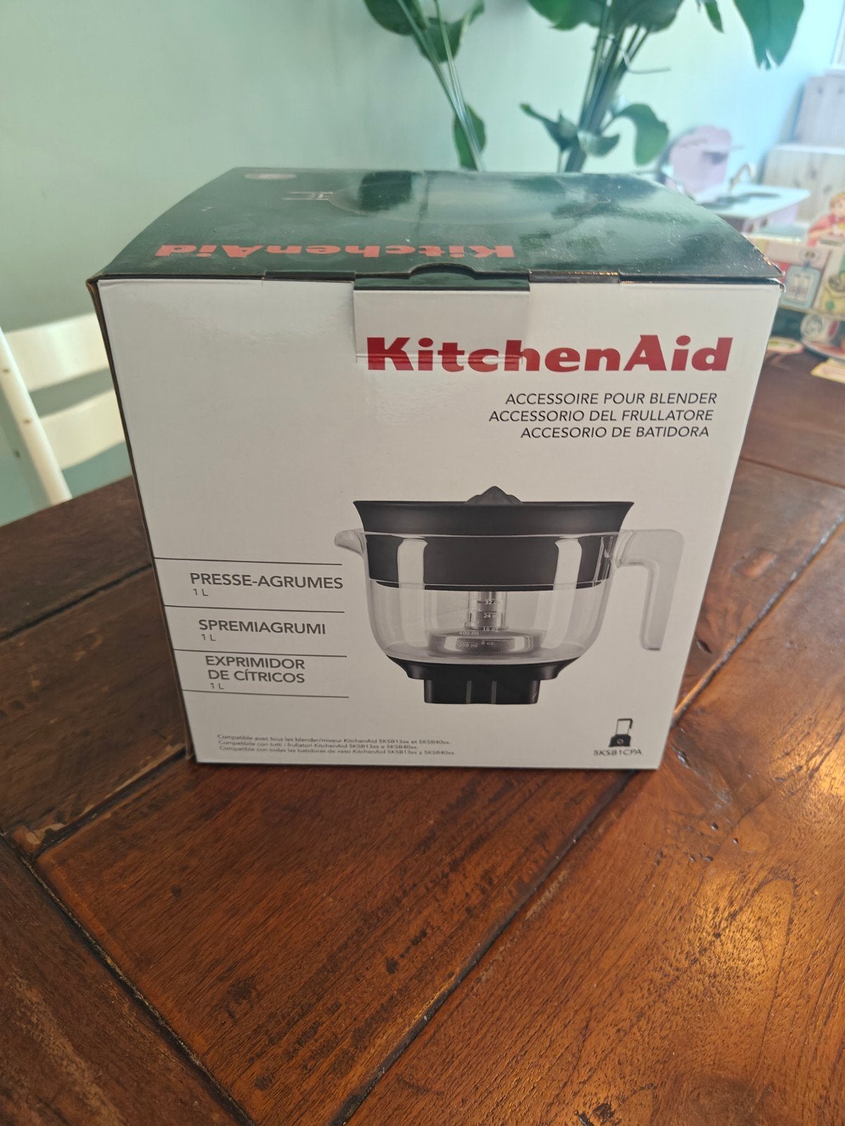 KitchenAid Citruspers Accessoire voor Blender (1L), 1 tot 2 liter, Nieuw, Ophalen of Verzenden, Vaatwasserbestendig