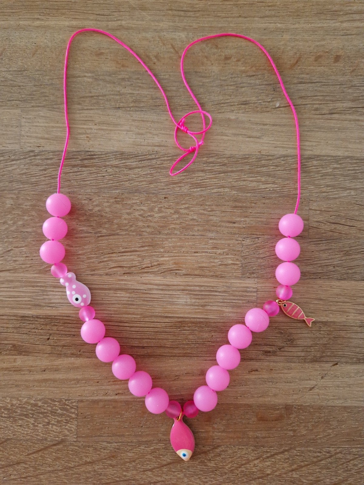 Vrolijke roze dames ketting, Ophalen of Verzenden, Nieuw, Roze