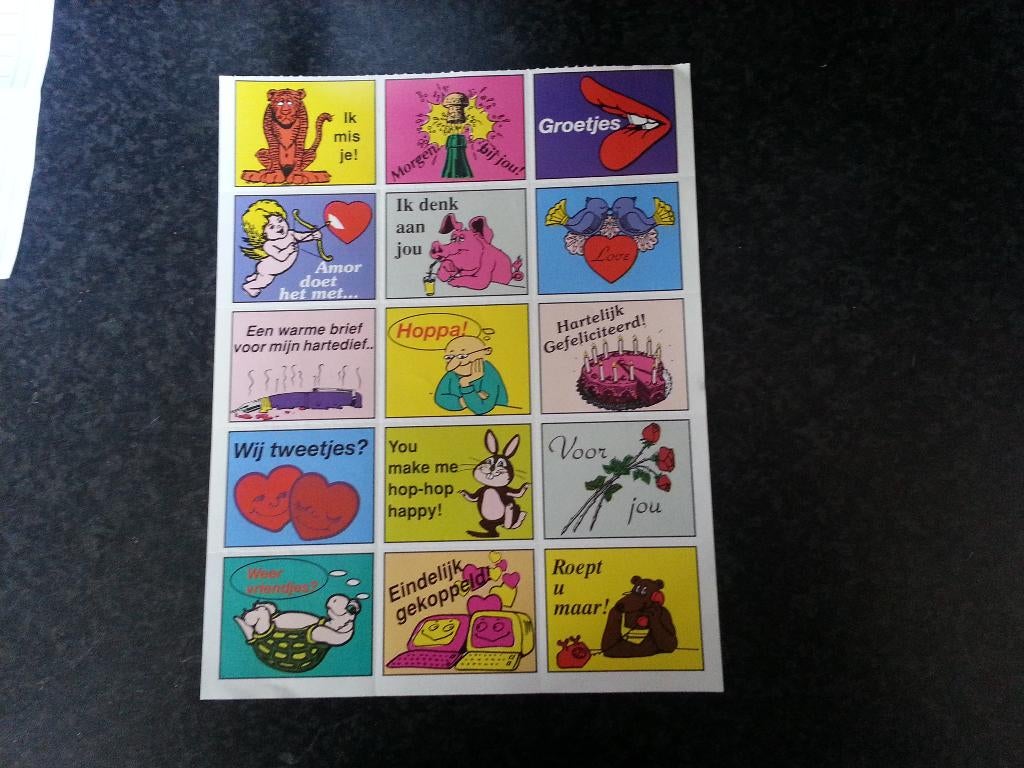 vel stickers, 15 stuks, Ophalen of Verzenden, Nieuw, Meerdere stickers