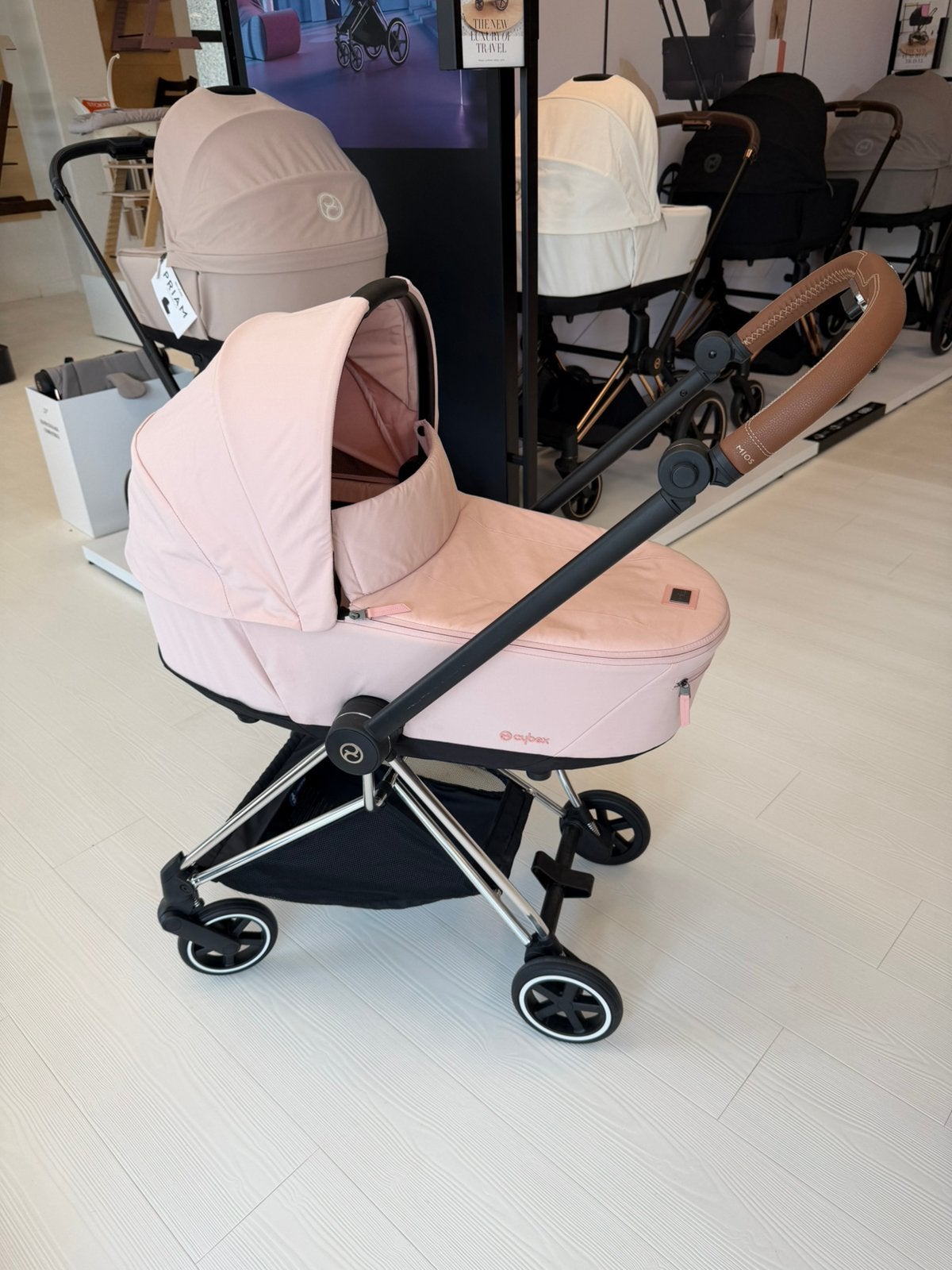Showmodel Cybex Mios Peach Pink - Chrome Brown, Ophalen, Zo goed als nieuw