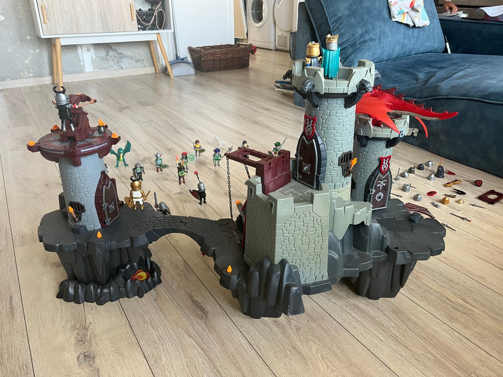 Playmobil Ridderkasteel met Draak en Figuren, Ophalen, Gebruikt
