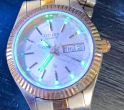 Vintage Citizen Quartz "Datejust" stijl horloge, 1992, Overige merken, Gebruikt, Staal, Polshorloge