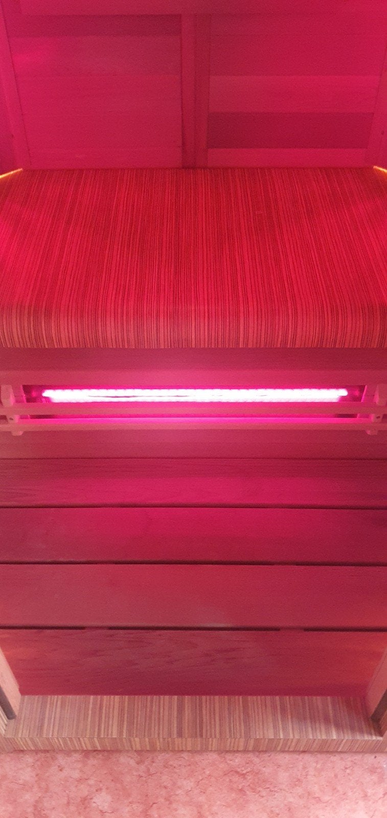 desing combi sauna met korte golf lampen .redcedar, Sport en Fitness, Sauna, Ophalen, Zo goed als nieuw, Infrarood, Complete sauna
